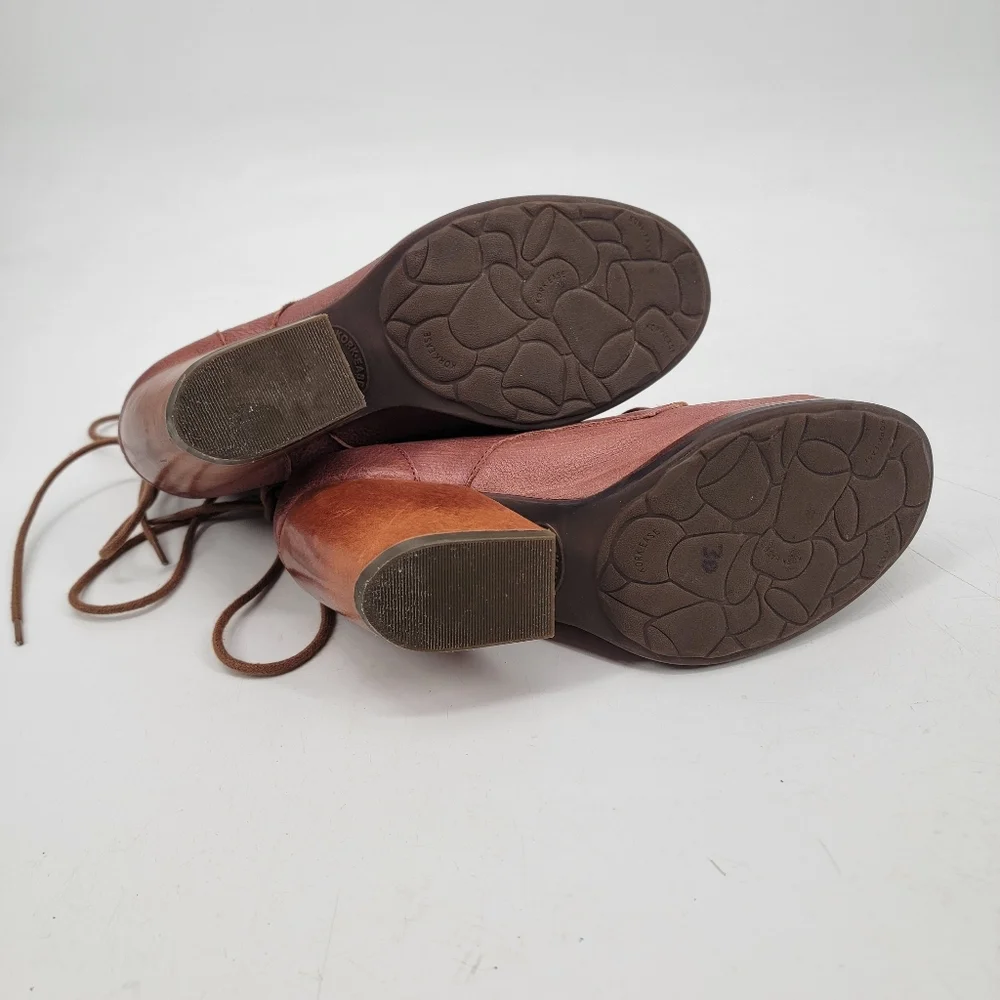 Kork Ease Kalpana Granny Lace Up Leather Boots Size 8 Brown Acadmia Romantic - Picture 9 of 16